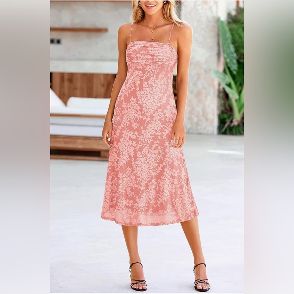 Elegant Pink Floral Dress